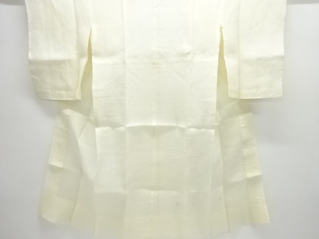 JAPANESE KIMONO / ANTIQUE PURE LINEN OPENWORK WEAVE ROUGH WAVES PATTER